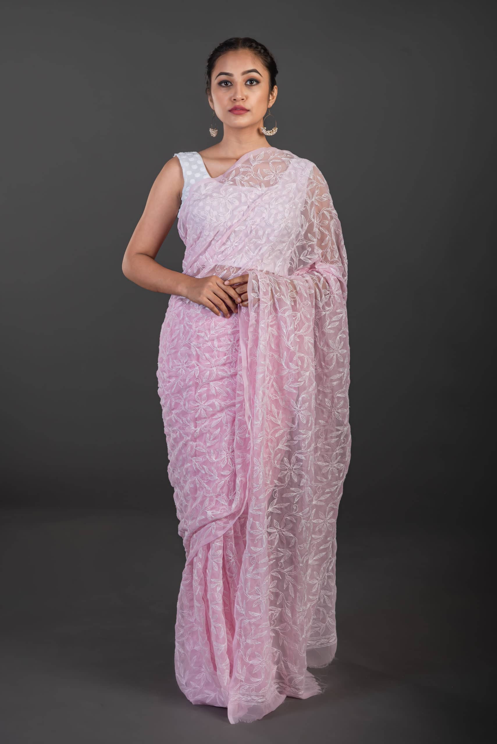 Tepchi Chikankari Sarees – The Lucknowi Chikan