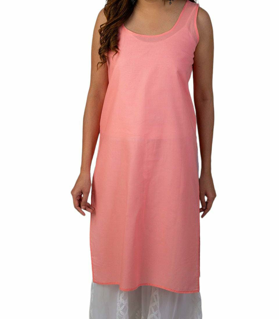 Buy Lakhnavi Fabrics Cotton Rich Camisole Slip for Women | Long Kurti Slip/Suit  Slip/Camisole Slip Lucknowi Chikan Kurti Inner Knee Length Inner(Long  Inner) (X-Small) White at Amazon.in